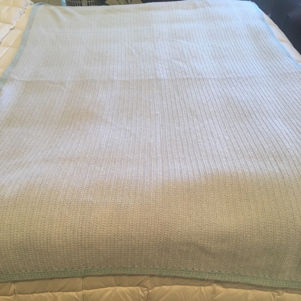 Large Hand Crocheted Baby Blanket